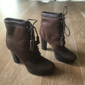 UGG High Heel Lace Up Boots